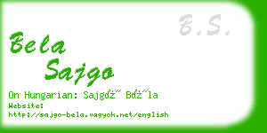 bela sajgo business card